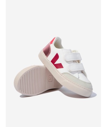 Veja Girls ChromeFree Leather V-12 Trainers in White en ligne