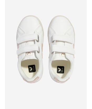 Veja Kids ChromeFree Leather Esplar Trainers in White commande en ligne