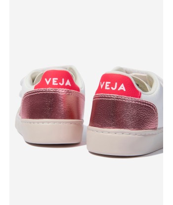 Veja Girls ChromeFree Leather V-12 Trainers in White en ligne