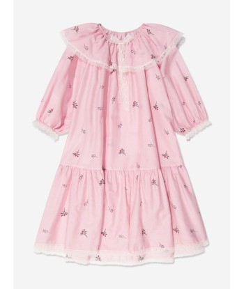 Amiki Children Girls Silk Elizabeth Nightdress in Pink les ligaments