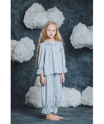 Amiki Children Girls Grace Pyjama Set in Blue vous aussi creer 