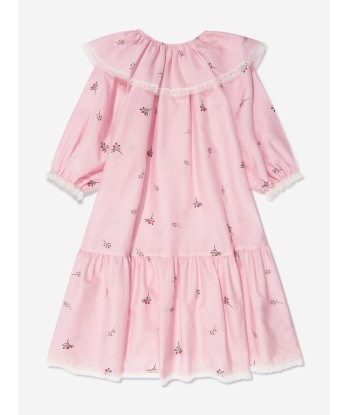 Amiki Children Girls Silk Elizabeth Nightdress in Pink les ligaments