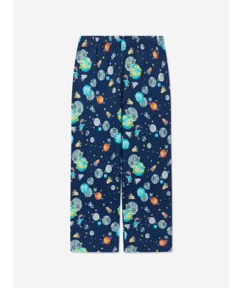 Amiki Children Boys Chris Space Print Pyjama Set in Blue les ctes