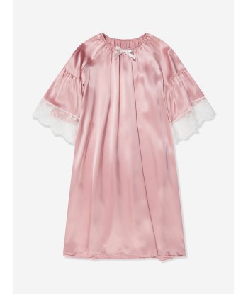 Amiki Children Girls Silk Ofelia Nightdress in Pink Fin de série