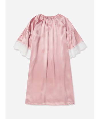 Amiki Children Girls Silk Ofelia Nightdress in Pink Fin de série