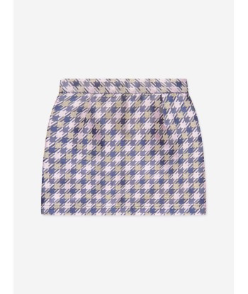 Angels Face Girls Aleta Houndstooth Skirt in Purple En savoir plus