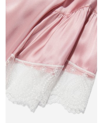 Amiki Children Girls Silk Ofelia Nightdress in Pink Fin de série