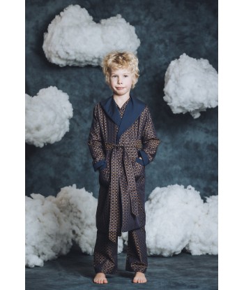 Amiki Children Boys Theodore Dressing Gown in Navy À commander