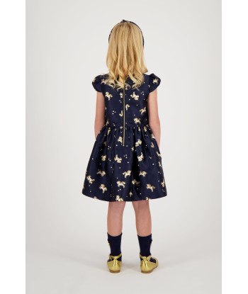 Angels Face Girls Desiree Unicorn Jacquard Dress in Navy brillant des détails fins