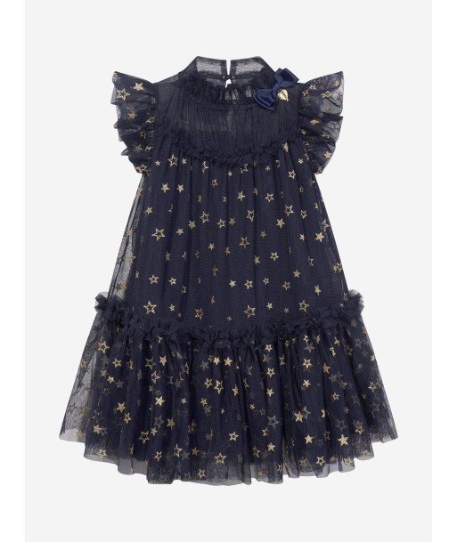 Angels Face Girls Marigold Star Dress in Navy français