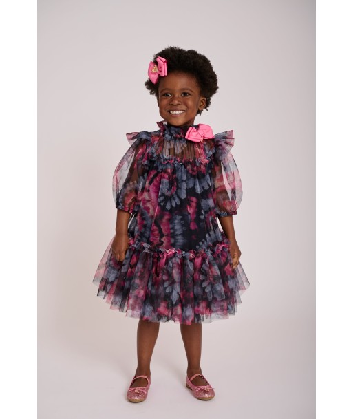 Angels Face Girls Myrtle Tie Dye Dress in Navy Jusqu'à 80% De Réduction