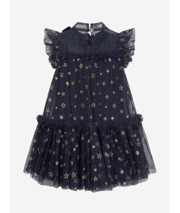 Angels Face Girls Marigold Star Dress in Navy français