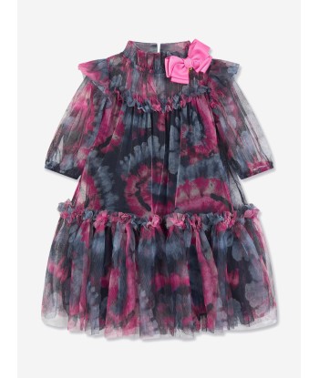 Angels Face Girls Myrtle Tie Dye Dress in Navy Jusqu'à 80% De Réduction