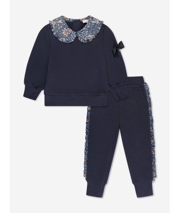 Angels Face Girls Tabby Printed Frill Tracksuit in Navy brillant des détails fins