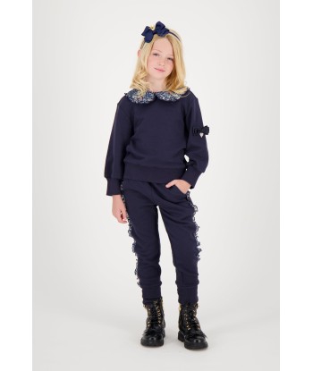 Angels Face Girls Tabby Printed Frill Tracksuit in Navy brillant des détails fins