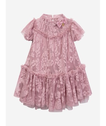 Angels Face Girls Vida Lace Dress in Pink Fin de série