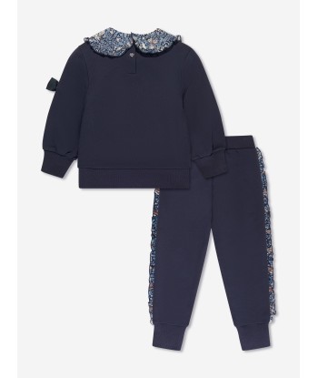 Angels Face Girls Tabby Printed Frill Tracksuit in Navy brillant des détails fins