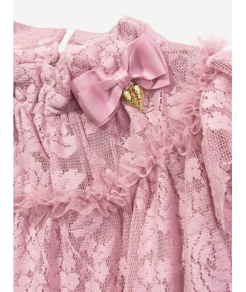 Angels Face Girls Vida Lace Dress in Pink Fin de série