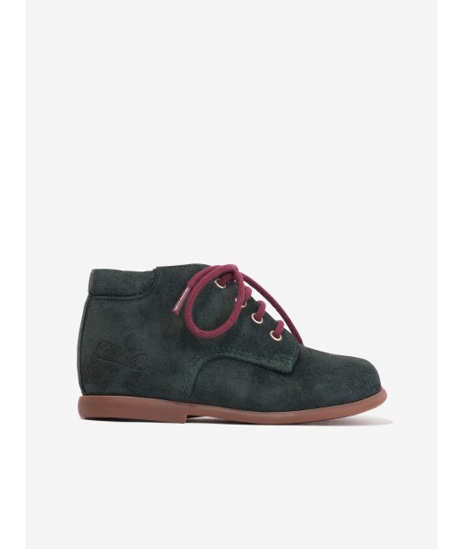 Pom D'Api Boys Suede Nioupi Derby Boots in Green Les êtres humains sont 