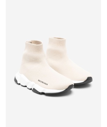 Balenciaga Kids Speed Trainers in Beige le des métaux précieux