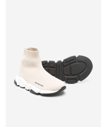 Balenciaga Kids Speed Trainers in Beige le des métaux précieux