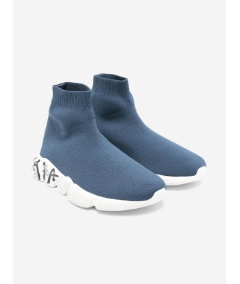 Balenciaga Kids Speed Trainers in Blue soldes