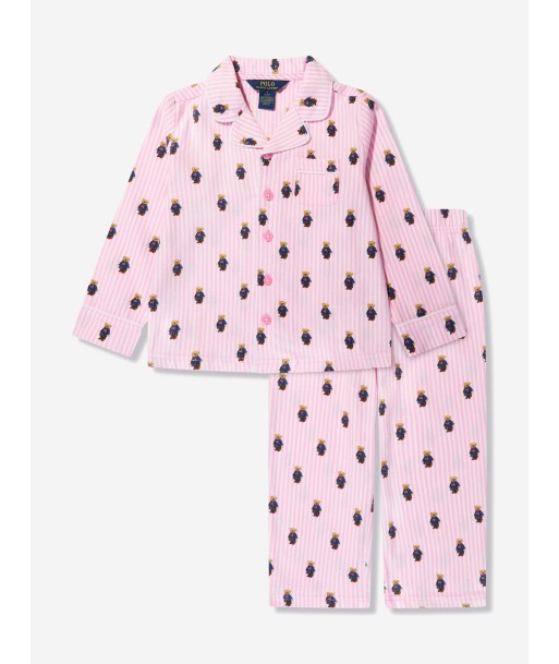 Ralph Lauren Girls Bear Pyjama Set in Pink france