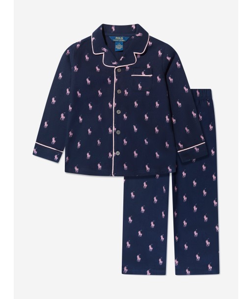 Ralph Lauren Girls Pyjama Set in Navy votre