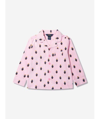 Ralph Lauren Girls Bear Pyjama Set in Pink france