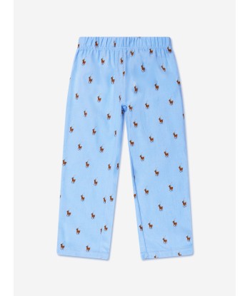 Ralph Lauren Boys Logo Pyjama Set in Blue Livraison rapide