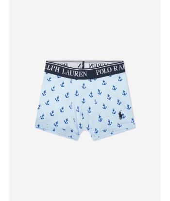 Ralph Lauren Boys 3 Pack Boxer Shorts Set in Blue du meilleur 