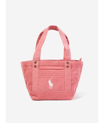 Ralph Lauren Girls Corduroy Mini Tote Bag in Pink en linge