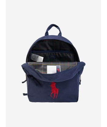 Ralph Lauren Kids Canvas School Backpack in Navy Toutes les collections ici