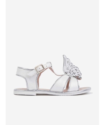 Sophia Webster Girls Leather Celeste Sandals in Ivory en ligne