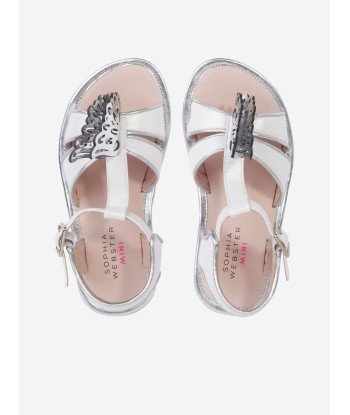 Sophia Webster Girls Leather Celeste Sandals in Ivory en ligne