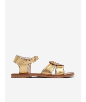 Sophia Webster Girls Leather Amora Sandals in Gold votre