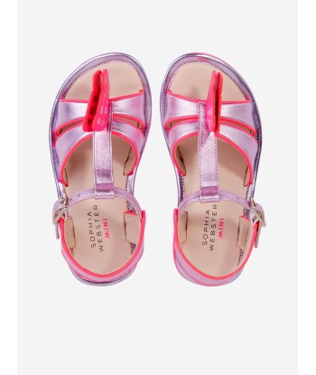 Sophia Webster Girls Leather Celeste Sandals in Pink france