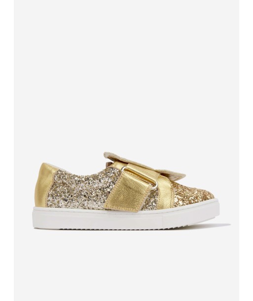 Sophia Webster Girls Butterfly Trainers in Gold en ligne