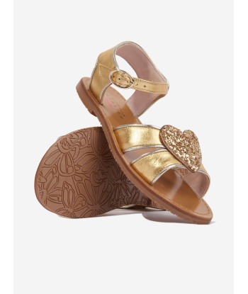 Sophia Webster Girls Leather Amora Sandals in Gold votre