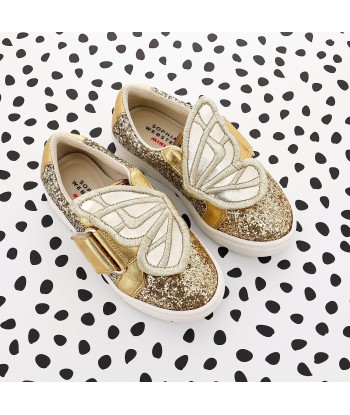 Sophia Webster Girls Butterfly Trainers in Gold en ligne