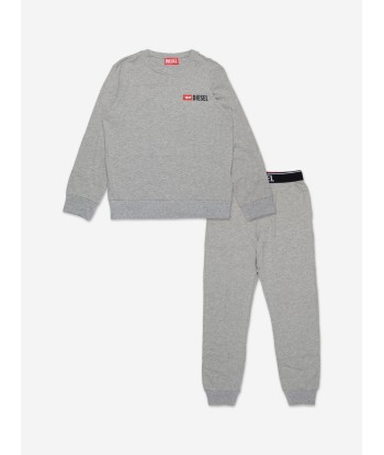 Diesel Boys Logo Pyjama Set in Grey ou a consommer sur place