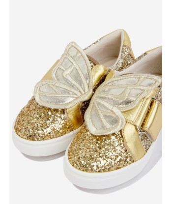 Sophia Webster Girls Butterfly Trainers in Gold en ligne