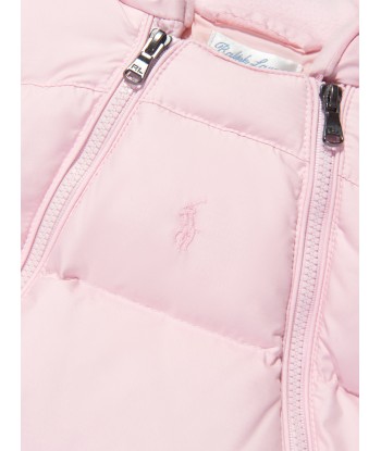 Ralph Lauren Baby Girls Padded Snowsuit in Pink paiement sécurisé