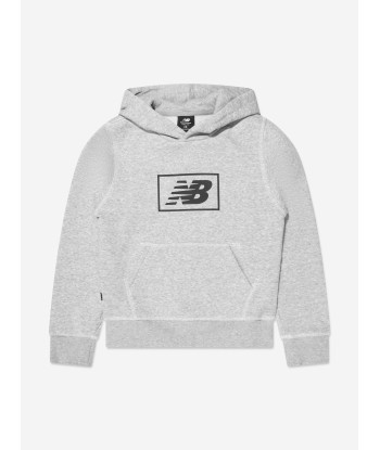 New Balance Kids Essentials Brushed Back Hoodie in Grey online