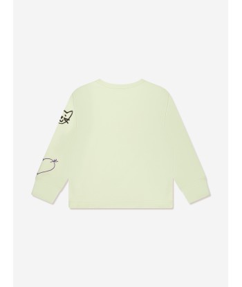 Acne Studios Kids Mini Nash Scribble T-Shirt in Green Pour