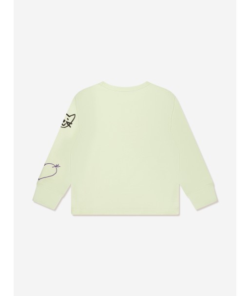 Acne Studios Kids Mini Nash Scribble T-Shirt in Green Pour