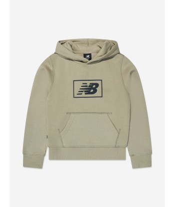 New Balance Kids Essentials Brushed Back Hoodie in Green JUSQU'A -70%! 