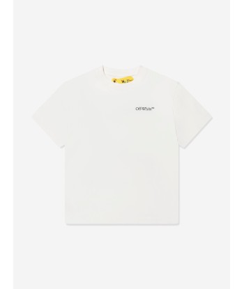 Off-White Boys Classic Arrow Tab T-Shirt in White solde