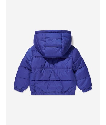 Off-White Baby Boys Bookish Diag Puffer Jacket in Blue Les êtres humains sont 