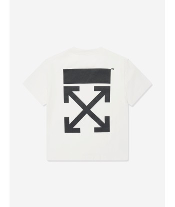 Off-White Boys Classic Arrow Tab T-Shirt in White solde